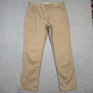 J. Crew Men's Size 34x34 Tan Khaki Ankle Length Pants Trousers 100% Cotton